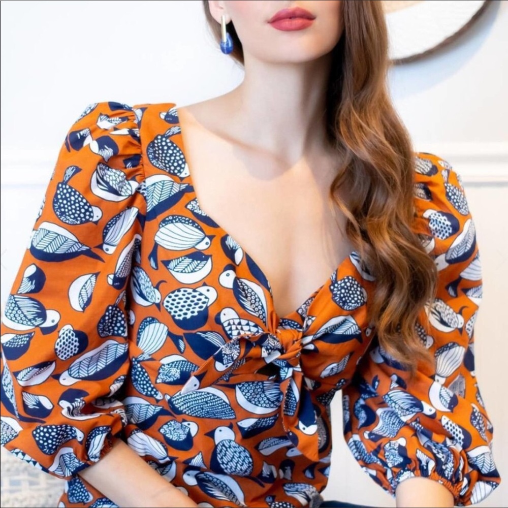 Anthro Eva Franco Birdie Sweetheart Top